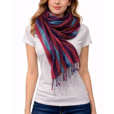 Šátek viskóza 200cm x 70cm pruhy multicolor AP