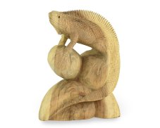 Dřevěná soška Leguán 20 cm - var. B