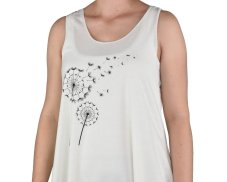 Dámský dlouhý top YOGESA, krémová, pampelišky, II. jakost