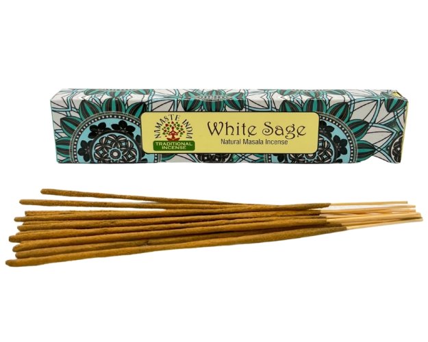 Indické vonné tyčinky Namaste India 15 g White Sage