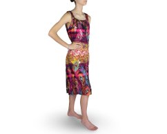 Dámské šaty SUPHANSA, paví pera, růžové, II. jakost