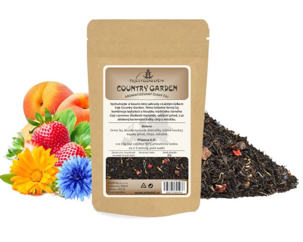 Černý aromatizovaný čaj Country Garden - Gramáž čaje: 1000 g