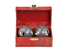 Meditační míčky Jin a Jang šedé 4 cm