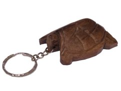Klíčenka dřevo - malá želva 5 cm
