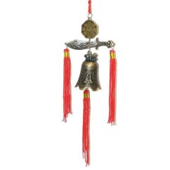 Čínská dekorace Jin-jang, šavle, zvonek