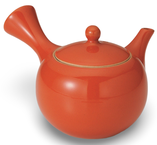 Keramická Kyusu konvice oranžová 380 ml