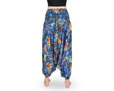 Harémové kalhoty aladin NATSU, džungle, tyrkysová