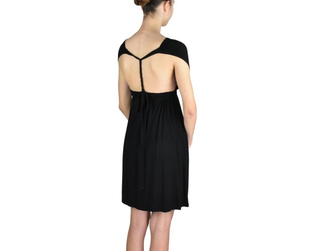 Dámské šaty Wipa s uvazováním za krkem, černé
