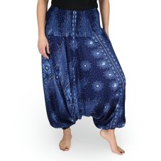 Harémové kalhoty aladin NATSU, oko, modrá, plamínky pas