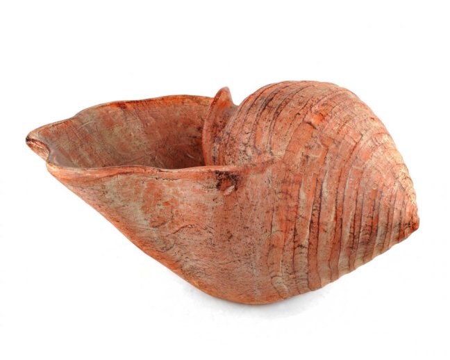 Keramický květináč Mušle velká červená 29 cm