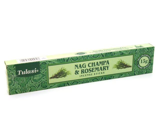 Indické vonné tyčinky Tulasi Nag Champa Rosemary 15 ks