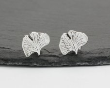 Stříbrné náušnice puzety - Ginkgo Biloba
