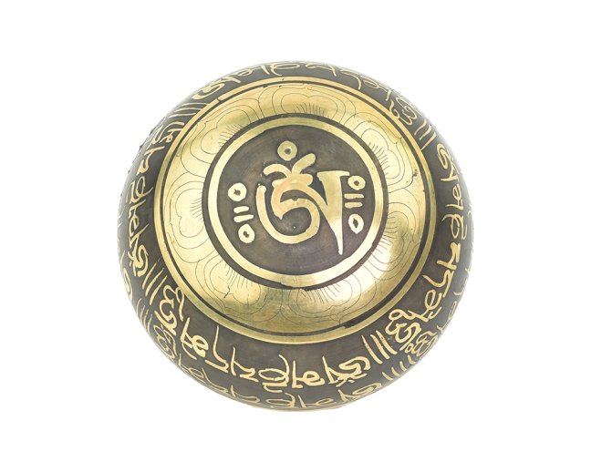 Tibetská mísa s paličkou č. 165 - zdobená  355 g - tón Fis