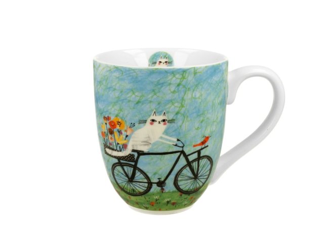 Hrnek XXL Kočka na kole 1000 ml