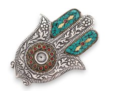 Stojan na vonné tyčinky - Zelená Hamsa