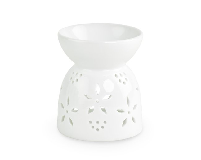 Aromalampa bílá - Kvítky a srdce