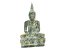 Dřevěná socha Buddha - Dhyana Mudra meditace lotos, zelenozlatá, 55 cm