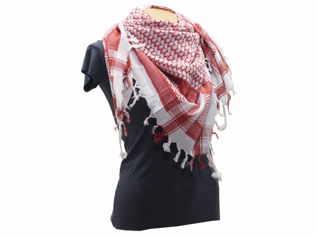 Šátek Arafat - bílo-červený