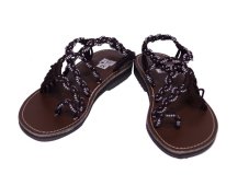 Sandály Sumalee vázané, hnědo-bílé, vel. 37