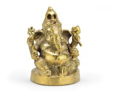 Soška Ganéš 2, mosaz - sádra,  6 cm