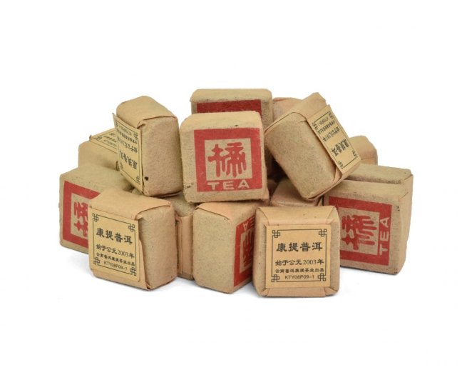 Tmavý čaj China Yunna Pu-erh Shu Mini Candy Brick Tea - 10 x 10 g