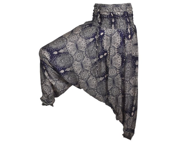 Kalhoty aladin RONNY, ornamenty, modré