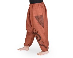 Harémové kalhoty aladin DYAMI, cihlová červená, spirála