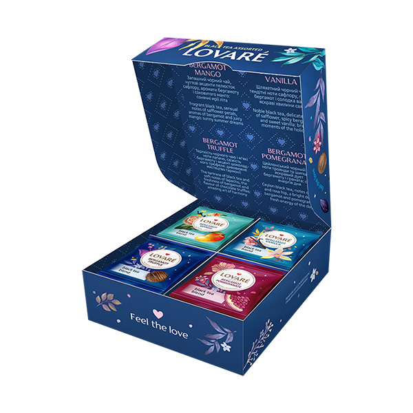 Kolekce čajů Lovaré Bergamot Tea Assorted (32 sáčků) 64 g