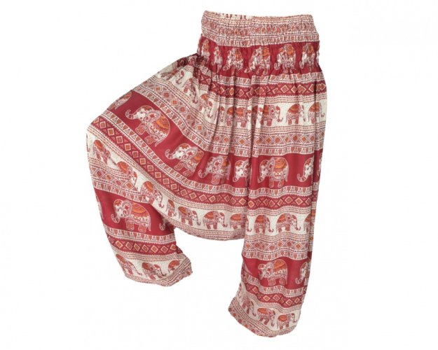 Kalhoty aladin GRID, sloni, červené