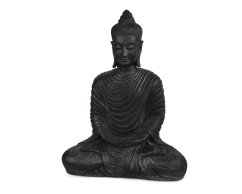 Socha beton Buddha meditující černý 61 cm var. A