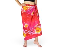 Sarong - Pareo REN, ibišek malý, červená, II. jakost