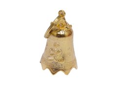 Zvonek kov 4,5 cm zdobený zlatý