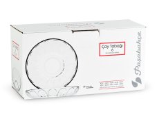 Skleněný podšálek 10 cm zdobený - karton 6 ks