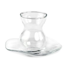 Set tureckých sklenic s podšálky " Dantel " 12 ks