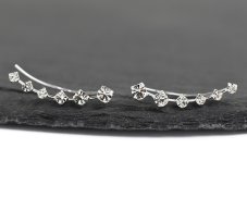 Stříbrné minimalistické náušnice Zirkon II