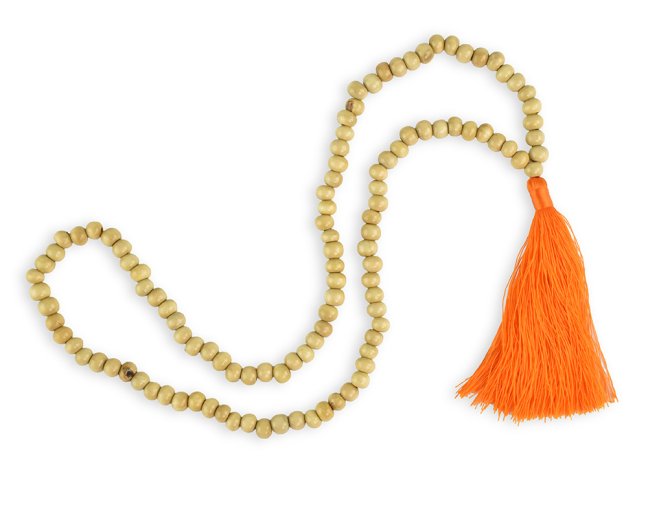 Japa Mala dřevěná natural Basic - oranžová