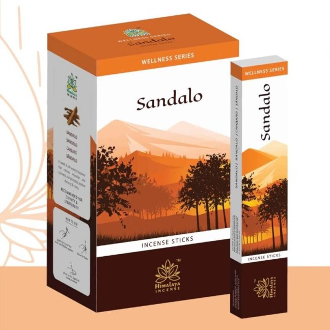 Indické vonné tyčinky Himalaya - Wellness Series - Sandal 15ks Indické vonné tyčinky Himalaya - Wellness Series - Sandal 15ks