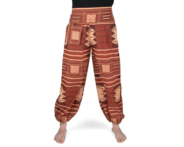 Kalhoty jóga YUTI, oranžovočervené