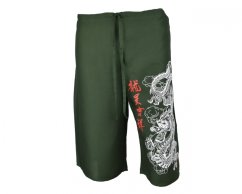 Kalhoty Nippon krátké, bavlna, zelené, drak
