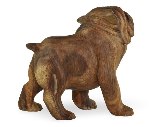 Dřevěná soška Bulldog 18 cm - varianta B