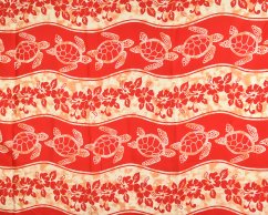 Sarong - Pareo REN, želva, červená, II. jakost