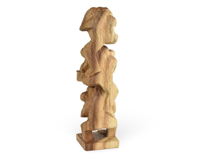 Dřevěná soška Tři moudré opice 30 cm - dvoubarevná