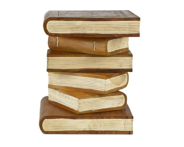 Dřevěný podstavec pod rostliny White Books 40 cm