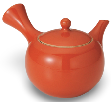 Keramická Kyusu konvice oranžová 380 ml