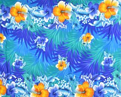 Sarong - Pareo REN, ibišek malý, modrá, II. jakost