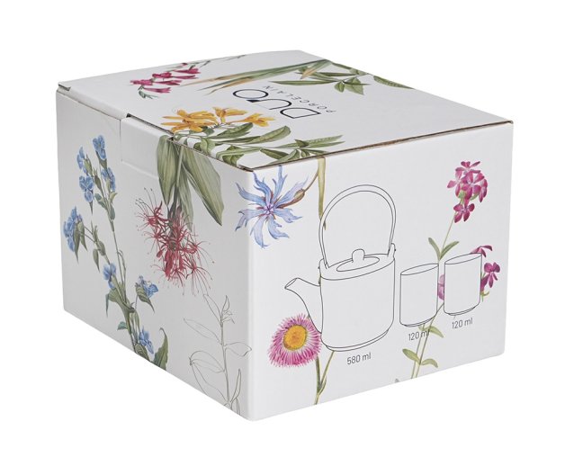 Čajová souprava PŘÍRODA 3 ks s cedítkem