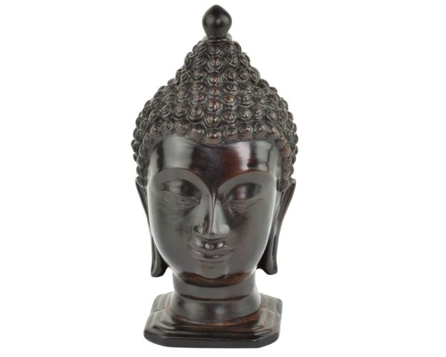 Soška pryskyřice Buddha hlava - 21,5 x 9 cm