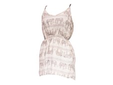 Overal kraťasy, sloní karavana, bílý