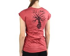Tričko dámské krátký rukáv SURE, Strom peace, červená