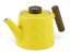 Porcelánová konvička Amalfi, žlutá, dřevěná úchytka, 500 ml